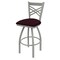 Holland Bar Stool Co 30" Swivel Bar Stool, Nickel Finish, Canter Bordeaux Seat 82030AN005 - alternate 1